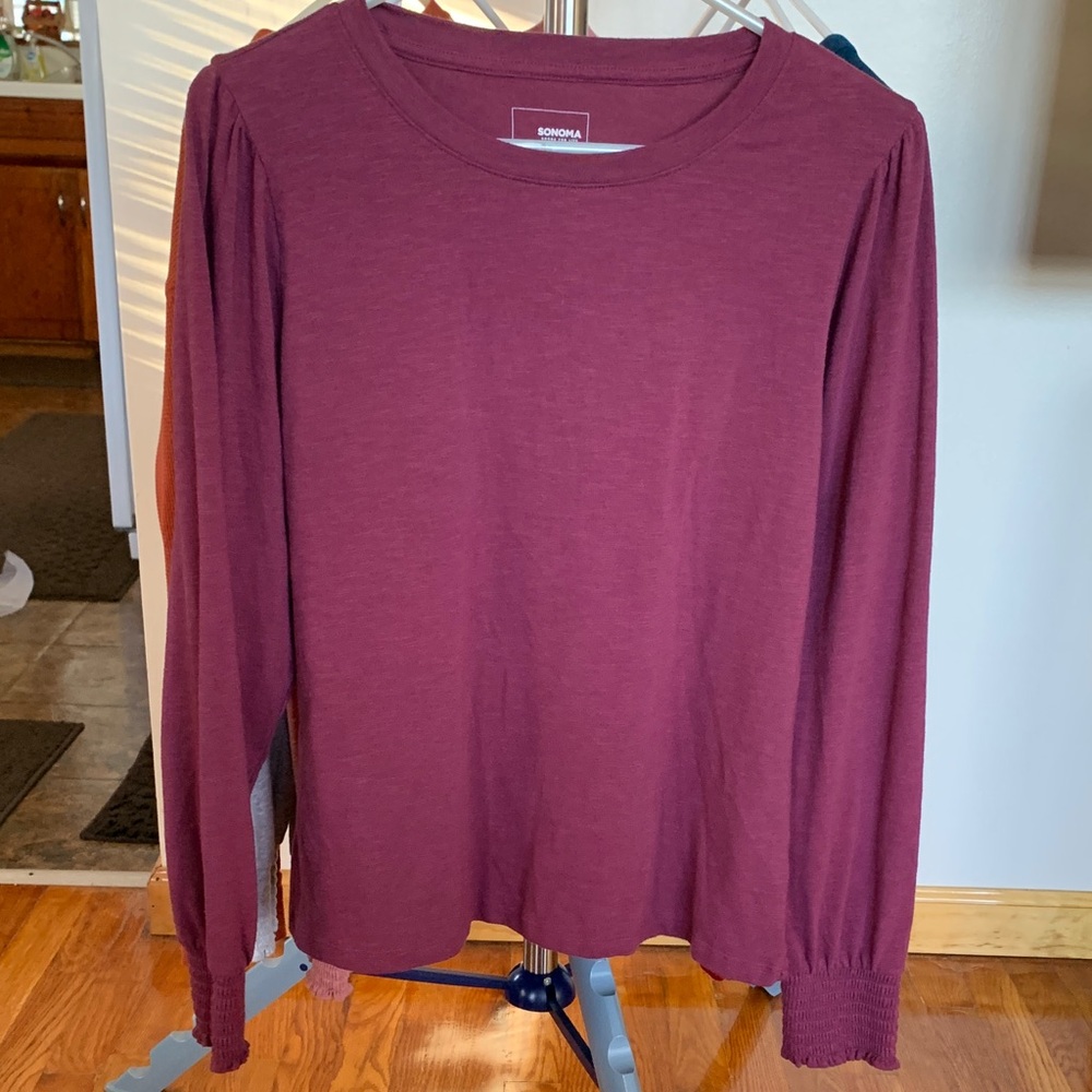 Sonoma Maroon Long Sleeve Shirt